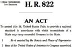 Nationwide Concealed Carry Moves a Step Forward - HR822 Passes
